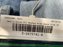Load image into Gallery viewer, Levi's Girls 511 Blue Denim Pockets Medium Wash Straight Leg Jeans Size 18R
