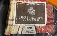 Load image into Gallery viewer, Legendary Outfitters Mens Red Beige Plaid Flannel Hooded Jacket Size XXL
