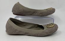 Load image into Gallery viewer, Authentic Tory Burch Womens Caroline Gray Glitter Ballet Flats Size 8M Worn
