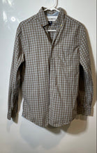 Load image into Gallery viewer, Gap Mens Brown White Plaid Long Sleeve Regular Fit Button-Up Shirt Size S

