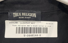 Load image into Gallery viewer, True Religion Mens Black Cotton Logo Short Sleeve Collared Polo Shirt No Size
