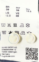 Load image into Gallery viewer, Boss Hugo Boss Mens White Striped Tailored Slim Fit Dress Shirt Size 39 15.5
