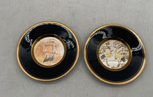 Load image into Gallery viewer, Lot Of 2 Pcs Westland Co Art Of Chokin Ceramic Black Gold Tone Collector Plate
