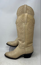Load image into Gallery viewer, Imperial Womens Beige Leather Round Toe Pull-On Block Knee High Boots Size 7.5 M
