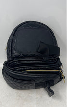 Load image into Gallery viewer, Tushbaby Black Quilted Leather Adjustable Strap Zip-Around Hip Seat Baby Carrier

