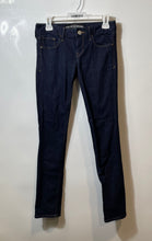 Load image into Gallery viewer, Express Womens Blue Denim Medium Wash Pockets Low Rise Skinny Leg Jeans Size 2R
