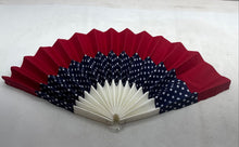 Load image into Gallery viewer, Red White Blue Stars Home Decor Folding American Flag Patriotic Half Fan Banner
