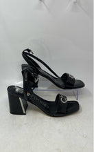 Load image into Gallery viewer, Calvin Klein Womens Hemina Black Leather Buckle Open Toe Strappy Heels Size 8M
