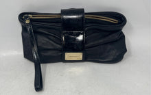 Load image into Gallery viewer, Emporio Armani Womens Black Leather Zipper Wristlet Strap Clutch Handbag
