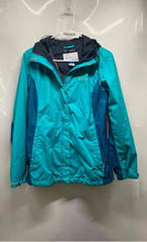 Load image into Gallery viewer, Columbia Womens Aqua And Blue Sportswear Omni-Tech Waterproof Rain Jacket Size S
