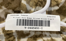 Load image into Gallery viewer, Michael Kors Womens Green White Tie Dye Long Sleeve Cropped Blouse Top Size S
