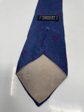 Load image into Gallery viewer, Christian Dior Mens Blue Paisley Print Silk Adjustable Long Formal Designer Tie
