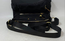 Load image into Gallery viewer, Adrienne Vittadini Womens Black Outer Pocket Adjustable Strap Crossbody Handbag
