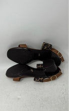 Load image into Gallery viewer, Italian Shoemakers Womens Brown Leather Block Heel Slingback Sandals Size 6.5
