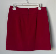Load image into Gallery viewer, Ann Taylor Loft Womens Red Slash Pockets Back Zip Short Mini Skirt Size 4
