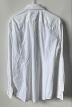Load image into Gallery viewer, Hugo Boss Mens White Cotton Slim Fit Two Ply Collared Dress Shirt Size 16.5
