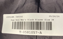 Load image into Gallery viewer, Hugo Boss Mens Black Long Sleeve Notch Lapel Two-Button Blazer Size 38
