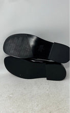 Load image into Gallery viewer, Zara Womens Black Patent Leather Square Toe Open Back Slip-On Mules Size EUR 41
