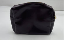 Load image into Gallery viewer, Yves Saint Laurent Beauty Womens Purple Faux Leather Zipper Cosmetic Bag Damaged
