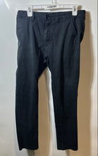 Load image into Gallery viewer, Armani Exchange Mens Black Flat Front Straight Leg Chino Pants Size 34
