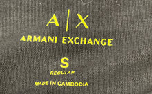 Load image into Gallery viewer, Armani Exchange Mens Black Short Sleeve Crew Neck Regular Fit T-Shirt Size Small

