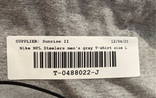 Load image into Gallery viewer, Nike Mens Gray Pittsburgh Steelers NFL Football Pullover T-Shirt Size Large
