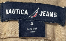 Load image into Gallery viewer, Nautica Womens Khaki Belt Loops Patch Pockets Button Front Chino Pants Size 4
