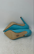 Load image into Gallery viewer, Delicious Womens Blue Leather Slip-On Pointed Toe Stiletto Pump Heels Size 8.5

