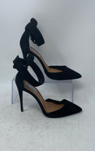 Load image into Gallery viewer, Steve Madden Womens Desire Black High Stiletto Ankle Strap Heels Size 7.5M
