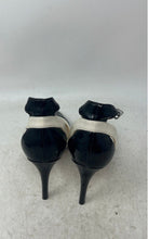 Load image into Gallery viewer, Marc Fisher Womens Black White Patent Leather Stiletto Ankle Strap Heels Size 6M
