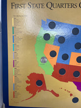 Load image into Gallery viewer, First State Quarters Of The United States Collector's Map (1999-2008) 31 Pcs
