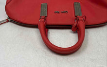 Load image into Gallery viewer, Calvin Klein Womens Dark Orange Saffiano Leather Top Handle Satchel Handbag
