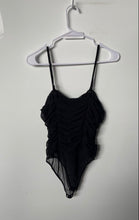Load image into Gallery viewer, Forever 21 Womens Black Ruched Sleeveless One-Piece Bodysuit Size Small
