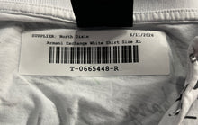 Load image into Gallery viewer, Armani Exchange Mens White Logo Print Spread Collar Short Sleeve Polo Shirt XL

