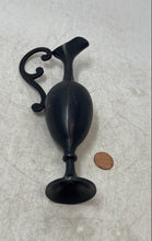 Load image into Gallery viewer, Black And Gold Metal Floral Decorative Small Vase Shaped Ewer Pitcher Miniature
