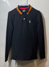 Load image into Gallery viewer, Psycho Bunny Mens Black Long Sleeve Collared Polo Shirt Size 3
