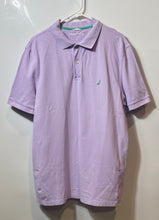 Load image into Gallery viewer, Nautica Mens Purple Cotton Classic Fit Short Sleeve Collared Polo Shirt Size L
