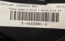 Load image into Gallery viewer, Vogue Womens Black Cotton Crew Neck Short Sleeve Pullover T-Shirt Size XS
