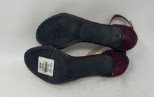 Load image into Gallery viewer, Marc Fisher Womens Betye Red Open Toe Adjustable Ankle Strap Heels Size 8 M
