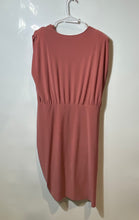 Load image into Gallery viewer, Express Womens Pink Ruched Surplice Neck Sleeveless Sheath Dress Size XL
