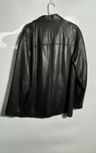 Load image into Gallery viewer, Roundtree &amp; Yorke Mens Black Leather Long Sleeve Pockets Full-Zip Jacket Size L
