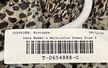 Load image into Gallery viewer, Zara Womens Multicolor Leopard Print Smocked Waist Mini Dress Size Small
