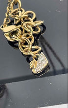 Load image into Gallery viewer, Authentic Swarovski Women's Gold Tone Crystal Accent Heart Necklace
