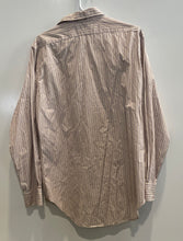 Load image into Gallery viewer, Polo Ralph Lauren Mens Beige Multiple Pinstripe Button Front Dress Shirt 15-33
