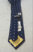 Load image into Gallery viewer, Donald J. Trump Mens Blue Geometric Print Silk Adjustable Designer Tie With Tags
