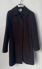 Load image into Gallery viewer, Charles Klein Womens Black Long Sleeve Collared Button Front Trench Coat Size 6
