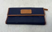 Load image into Gallery viewer, Kate Spade New York Womens Dark Blue Brown Card Holder Small Trifold Wallet
