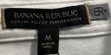 Load image into Gallery viewer, Banana Republic Mens Black White Striped Polo Shirt Size Medium With Tag
