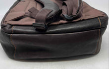 Load image into Gallery viewer, G.H. Bass &amp; Co. Womens Dark Brown Adjustable Strap Shoulder Backpack
