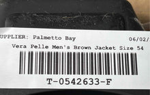 Load image into Gallery viewer, Vera Pelle Mens Brown Leather Long Sleeve Notch Lapel Two-Button Blazer Size 54
